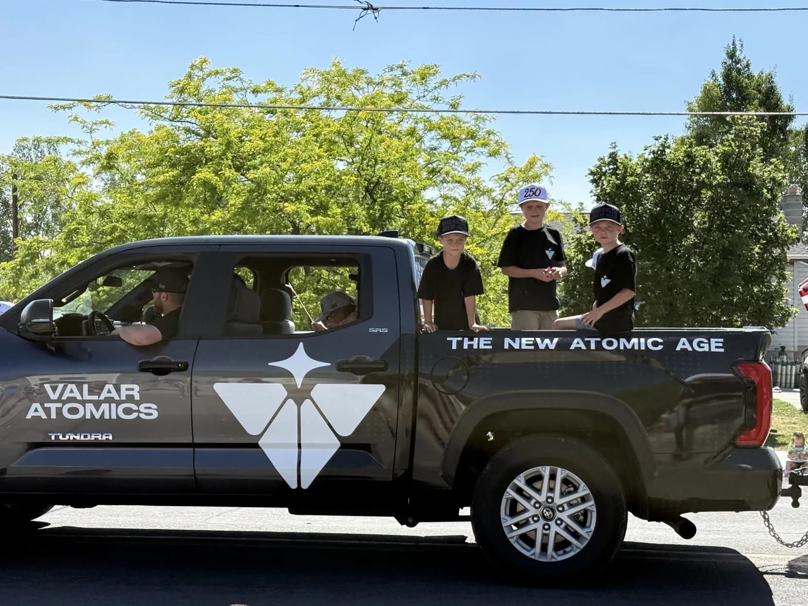 Valar Atomics truck in the local parade