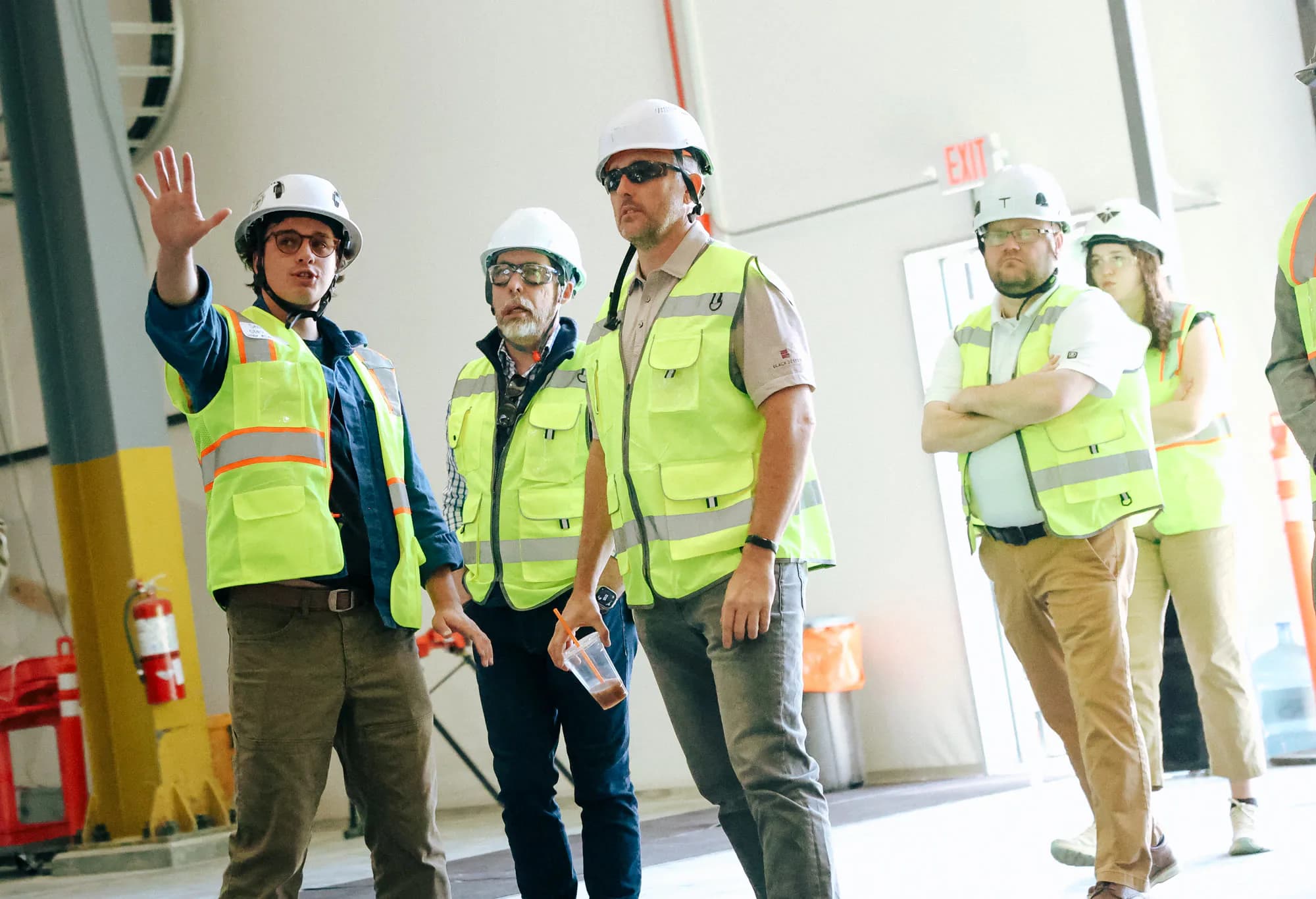 Group touring the facility floor