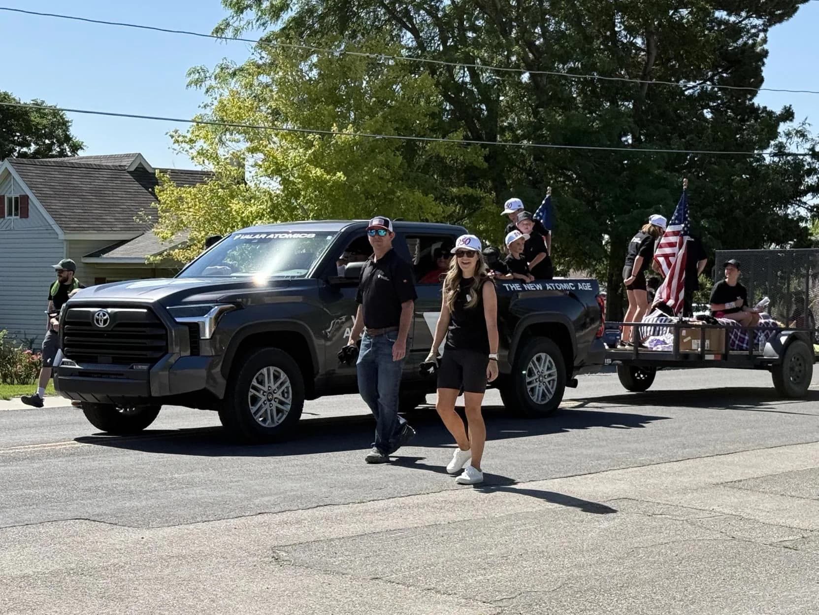 Valar Atomics team walking the parade route